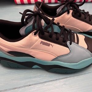 Puma Vintage blue and green and black sneakers